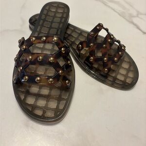 Vince Camuto Carron Tortoise Jelly Slides
